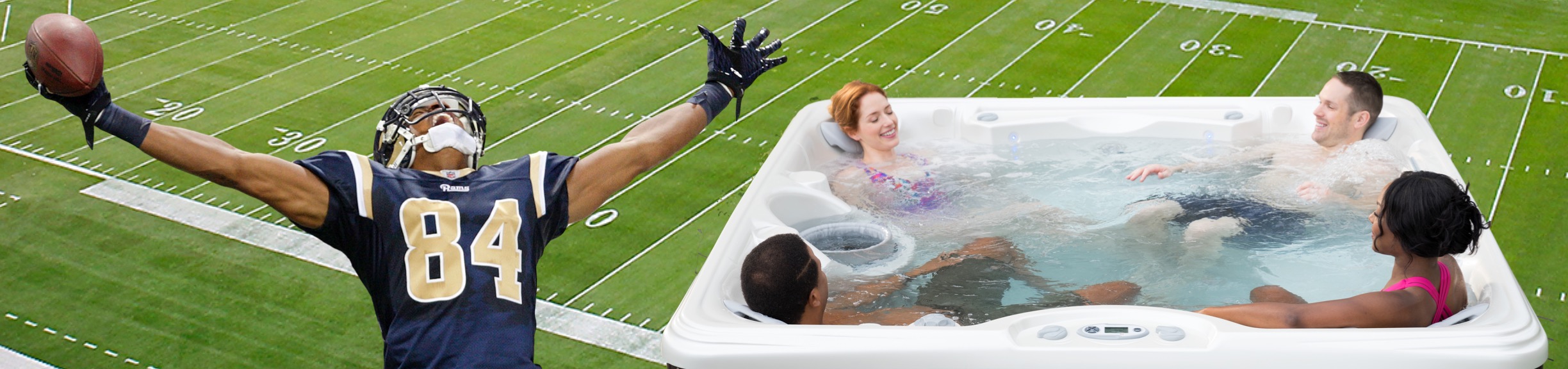 Hot Tub Super Bowl Party Time!